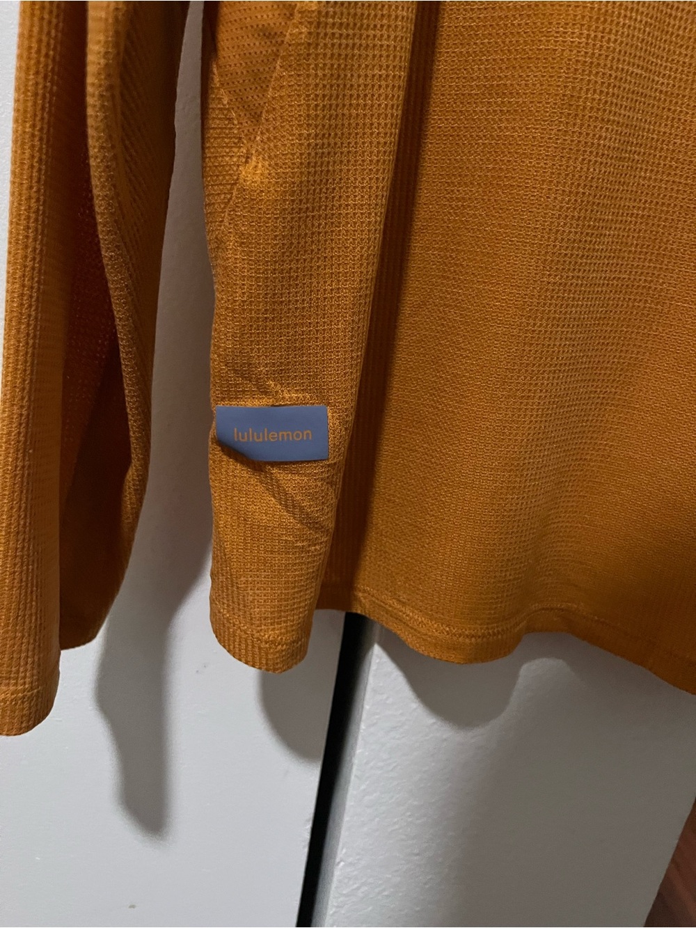 lululemon athletica Men's Long-Sleeve Waffle Crew — Mustard - Picture 5 of 7